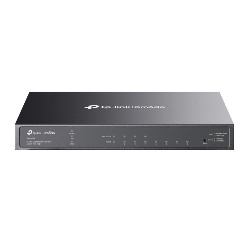 TP-Link Omada TL-SG2008P Géré L2/L2+ Gigabit Ethernet (10/100/1000) Connexion Ethernet, supportant l'alimentation via ce port