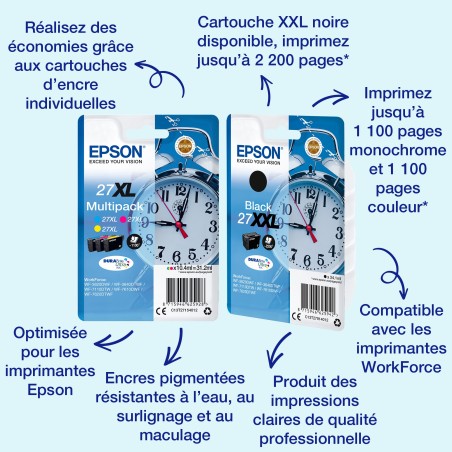 Epson Singlepack Black 27XXL DURABrite Ultra Ink