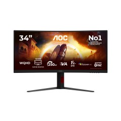 AOC G4 Gaming écran plat de PC 86,4 cm (34") 3440 x 1440 pixels Noir, Rouge