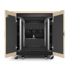 APC NetShelter - Rack informatique insonorisé - 12U - Finition Erable
