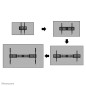 Neomounts WL30S-950BL19 Support mural robuste pour écran 55-115" - fixe - verrouillable - paysage et portrait