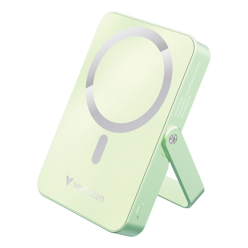 Verbatim Charge 'n' Go Magnetic Wireless Lithium Polymère (LiPo) 10000 mAh Recharge sans fil Vert