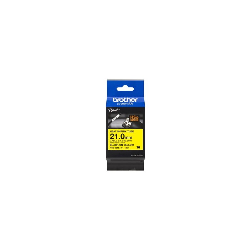 21.0MM BLACK ON YELLOW HEAT SHRINK TAPE