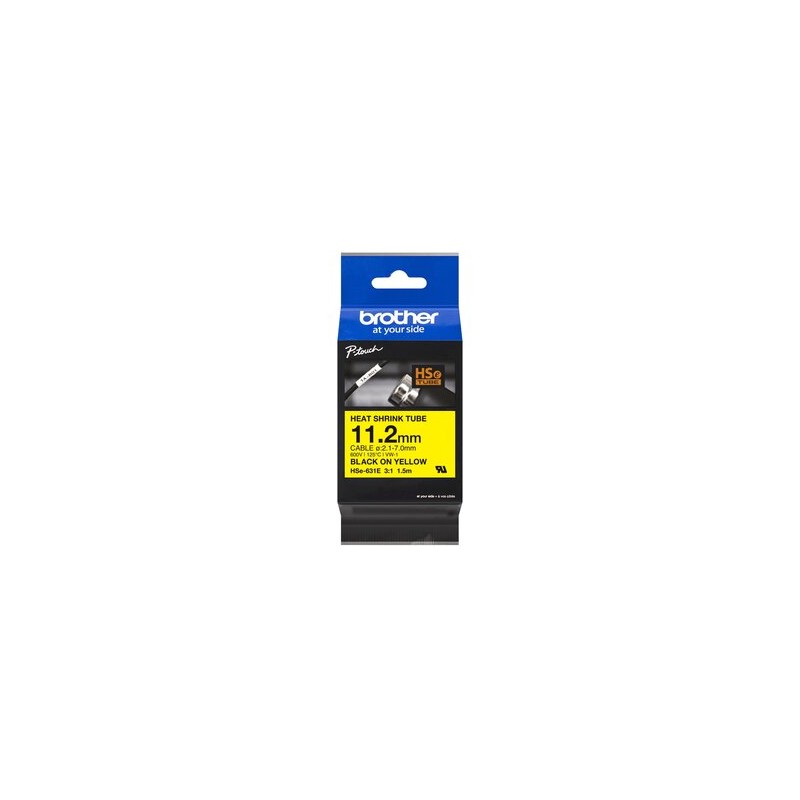 11.2MM BLACK ON YELLOW HEAT SHRINK TAPE