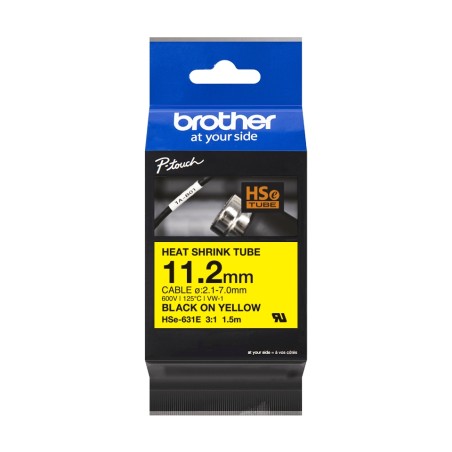 11.2MM BLACK ON YELLOW HEAT SHRINK TAPE