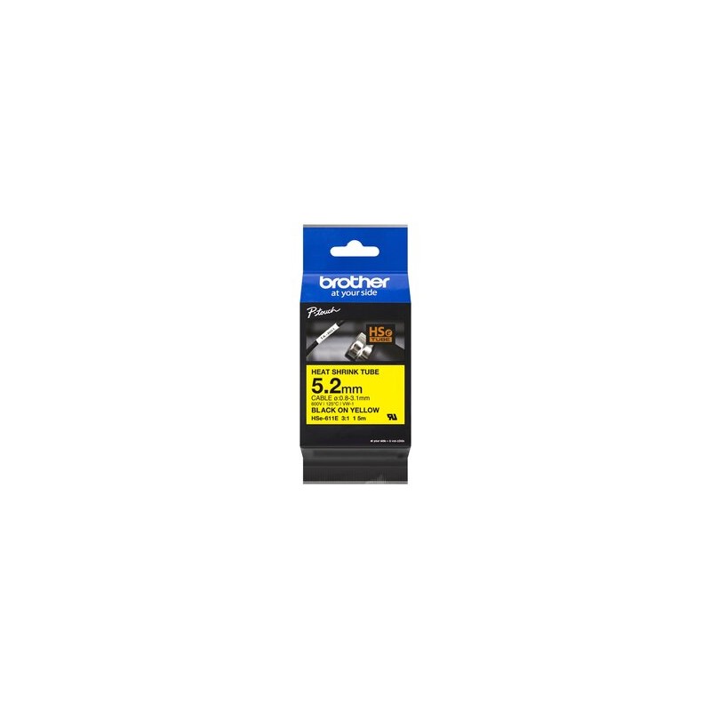 5.2MM BLACK ON YELLOW HEAT SHRINK TAPE