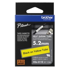 5.2MM BLACK ON YELLOW HEAT SHRINK TAPE