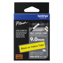 9.0MM BLACK ON YELLOW HEAT SHRINK TAPE