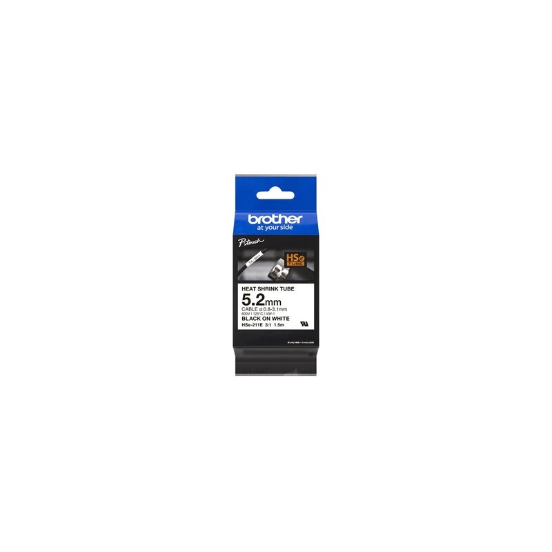 5.2MM BLACK ON WHITE HEAT SHRINK TAPE 5.2MM BLACK ON WHITE HEAT SHRINK TAPE