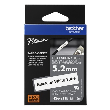 5.2MM BLACK ON WHITE HEAT SHRINK TAPE