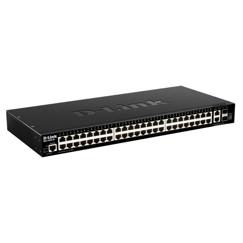D-Link DGS-1520-52/E commutateur réseau Géré L3 10G Ethernet (100/1000/10000) 1U Noir