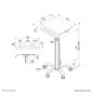 Neomounts MED-M050 Station de travail mobile médicale 10-18" - ressort à gaz Neomounts MED-M050 Station de travail mobile médicale 10-18" - ressort à gaz
