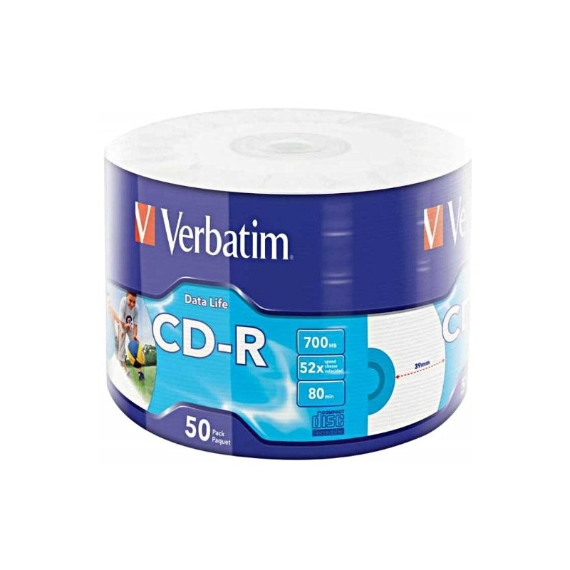 Verbatim 50x CD-R 700 Mo 52x 50 pièce(s) Verbatim 50x CD-R 700 Mo 52x 50 pièce(s)