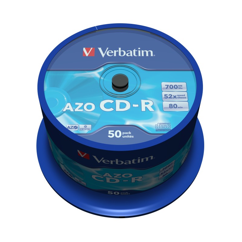 Verbatim CD-R AZO Crystal 700 Mo 52x 50 pièce(s)