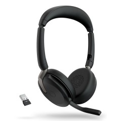 Jabra Evolve2 65 Flex Casque Sans fil Arceau Bureau Centre d'appels USB Type-A Bluetooth Socle de chargement