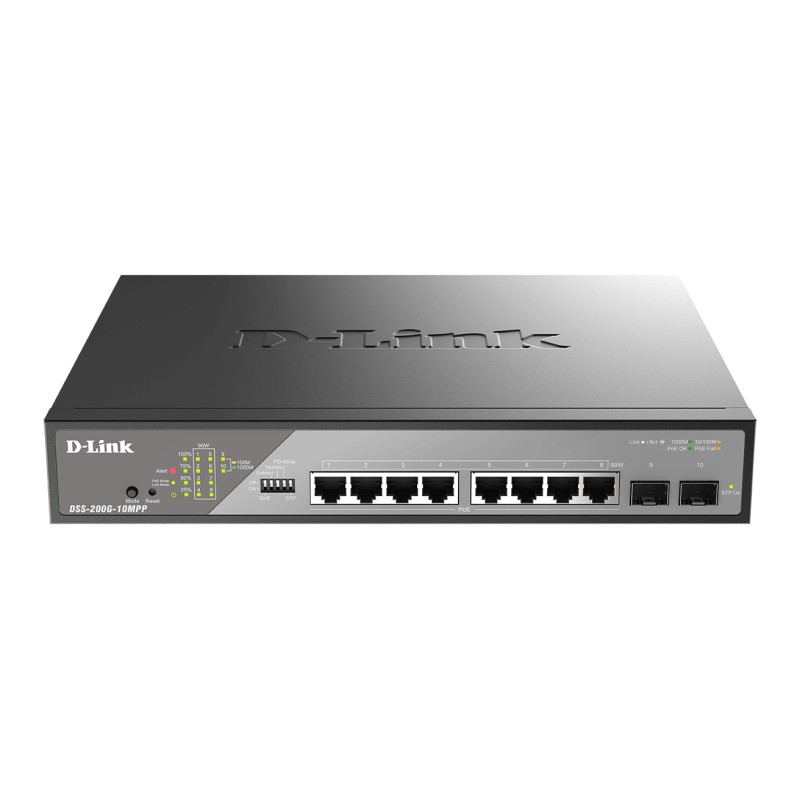 D-Link DSS-200G-10MPP commutateur réseau Géré L2 Gigabit Ethernet (10/100/1000) Connexion Ethernet, supportant l'alimentation D-Link DSS-200G-10MPP commutateur réseau Géré L2 Gigabit Ethernet (10/100/1000) Connexion Ethernet, supportant l'alimentation