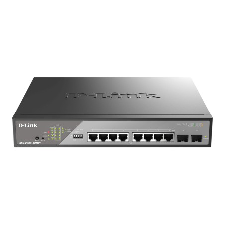 D-Link DSS-200G-10MPP commutateur réseau Géré L2 Gigabit Ethernet (10 100 1000) Connexion Ethernet, supportant l'alimentation