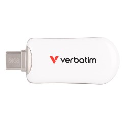 Verbatim 30228 lecteur USB flash 64 Go USB Type-C 3.2 Gen 1 (3.1 Gen 1) Blanc