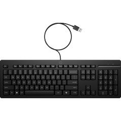 HP 125 Wired Keyboard (Bulk) clavier Bureau USB Noir