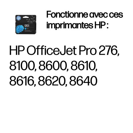 HP Cartouche authentique d'encre cyan 951