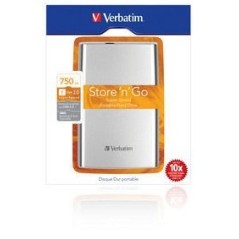 Verbatim 750GB Store 'n' Go USB 3.0 HDD disque dur externe 750 Go 5400 tr min Micro-USB B 3.2 Gen 1 (3.1 Gen 1) Argent
