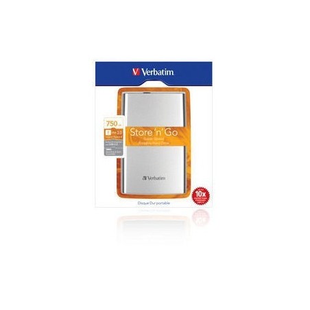 Verbatim 750GB Store 'n' Go USB 3.0 HDD disque dur externe 750 Go 5400 tr min Micro-USB B 3.2 Gen 1 (3.1 Gen 1) Argent