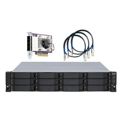 QNAP TL-R1200S-RP Boîtier de disques de stockage Boîtier disque dur/SSD Noir, Gris 2.5/3.5"