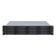 QNAP TL-R1200S-RP Boîtier de disques de stockage Boîtier disque dur SSD Noir, Gris 2.5 3.5"