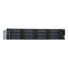 QNAP TL-R1200S-RP Boîtier de disques de stockage Boîtier disque dur SSD Noir, Gris 2.5 3.5"