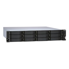 QNAP TL-R1200S-RP Boîtier de disques de stockage Boîtier disque dur SSD Noir, Gris 2.5 3.5"
