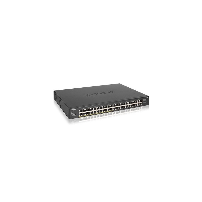 NETGEAR GS348PP Non-géré Gigabit Ethernet (10/100/1000) Connexion Ethernet, supportant l'alimentation via ce port (PoE) Noir NETGEAR GS348PP Non-géré Gigabit Ethernet (10/100/1000) Connexion Ethernet, supportant l'alimentation via ce port (PoE) Noir