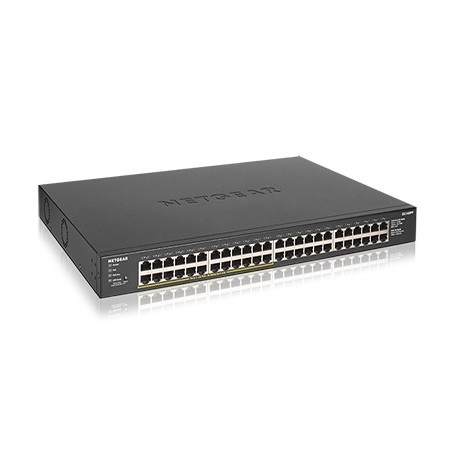 NETGEAR GS348PP Non-géré Gigabit Ethernet (10 100 1000) Connexion Ethernet, supportant l'alimentation via ce port (PoE) Noir