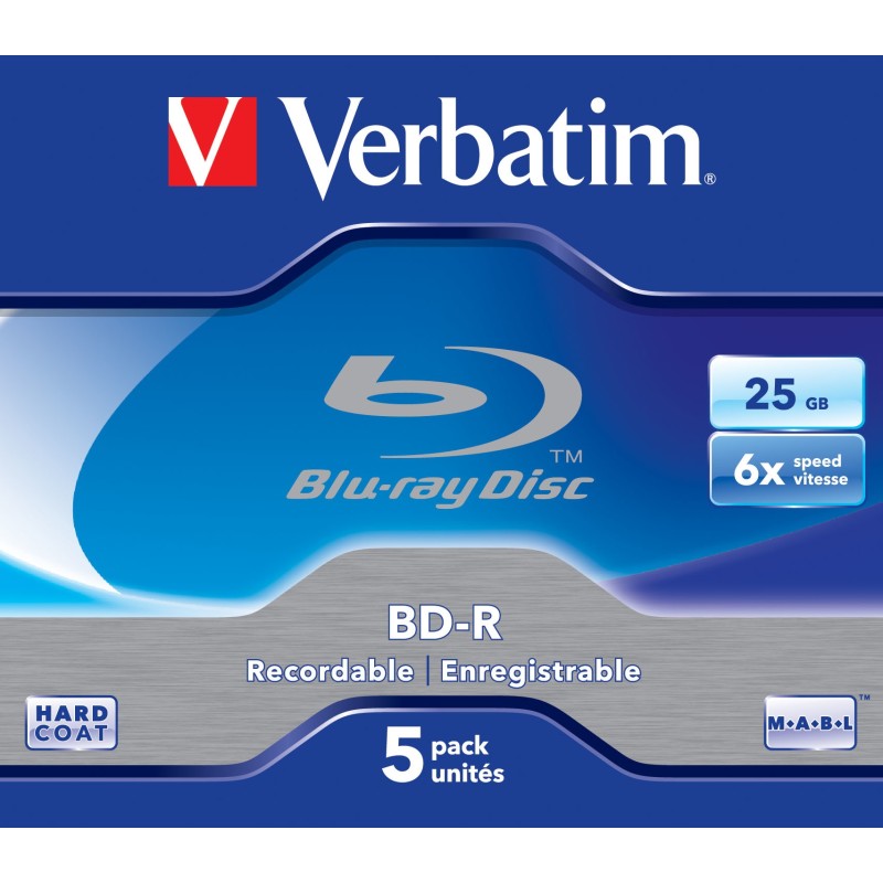Verbatim 43715 disque vierge Blu-Ray BD-R 25 Go 5 pièce(s) Verbatim 43715 disque vierge Blu-Ray BD-R 25 Go 5 pièce(s)