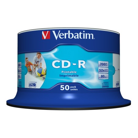 Verbatim CD-R AZO Wide Inkjet Printable no ID 700 Mo 52x 50 pièce(s)