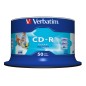 Verbatim CD-R AZO Wide Inkjet Printable no ID 700 Mo 52x 50 pièce(s)