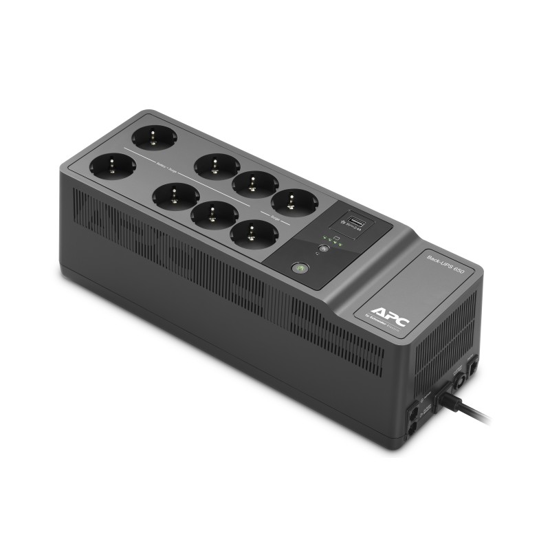 APC Back-UPS - Onduleurs monophasés Off-Line - 650VA - 230V - 1USB - 6+2 Prises GR APC Back-UPS - Onduleurs monophasés Off-Line - 650VA - 230V - 1USB - 6+2 Prises GR