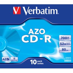 Verbatim CD-R AZO Crystal 700 Mo 52x 10 pièce(s)