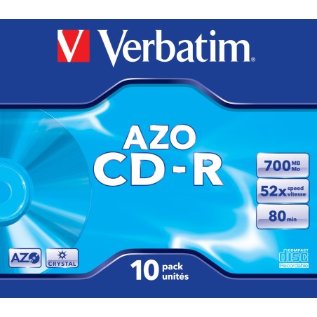 Verbatim CD-R AZO Crystal 700 Mo 52x 10 pièce(s)