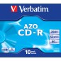 Verbatim CD-R AZO Crystal 700 Mo 52x 10 pièce(s)
