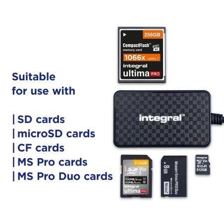 Integral INCRMULTI3.2ACR lecteur de carte mémoire