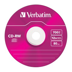Verbatim CD-RW Colour 12x 700 Mo 5 pièce(s)