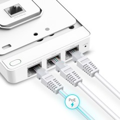 TP-Link Omada EAP615-WALL point d'accès réseaux locaux sans fil 1774 Mbit/s Blanc Connexion Ethernet, supportant l'alimentation