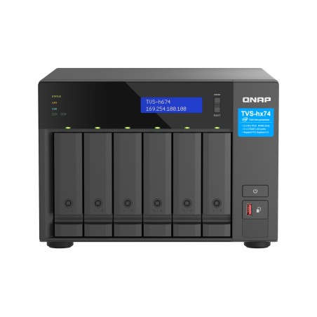 QNAP TVS-H674 NAS Tower Intel® Core™ i5 i5-12400 32 Go DDR4 0 To QuTS hero Noir