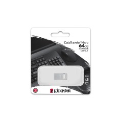 Kingston Technology DataTraveler 64 Go Micro 200 Mo s Metal USB 3.2 Gen 1