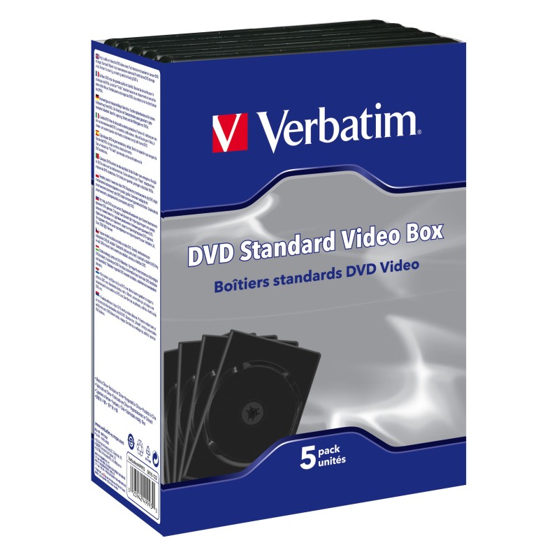 Verbatim Empty Standard DVD Cases Noir