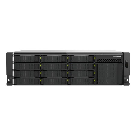 QNAP TS-H1655XEU-RP Serveur de stockage Rack (3 U) Intel Atom® C5125 8 Go DDR4 0 To QuTS hero Noir, Gris