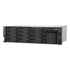QNAP TS-H1655XEU-RP Serveur de stockage Rack (3 U) Intel Atom® C5125 8 Go DDR4 0 To QuTS hero Noir, Gris