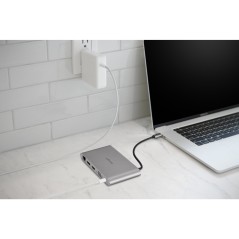 Kensington UH1440P Station d’accueil mobile USB-C 5 Gbits s sans pilote avec double sortie vidéo – DP HDMI VGA