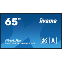 iiyama LH6560UHS-B2AG Écran d'affichage dynamique Carte A numérique 163,8 cm (64.5") LED Wifi 500 cd/m² 4K Ultra HD Noir