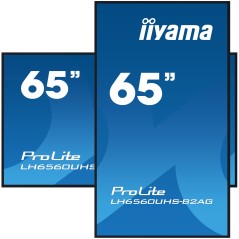 iiyama LH6560UHS-B2AG Écran d'affichage dynamique Carte A numérique 163,8 cm (64.5") LED Wifi 500 cd m² 4K Ultra HD Noir